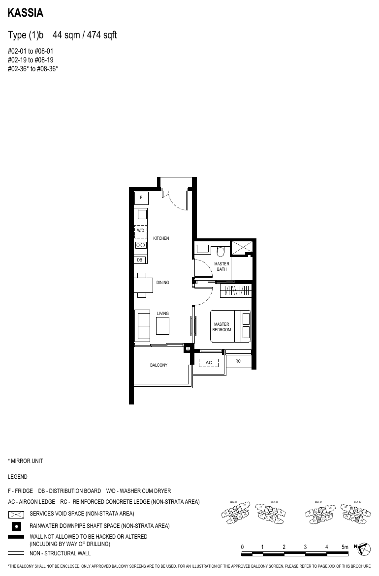 1-Bedroom, Type (1)b