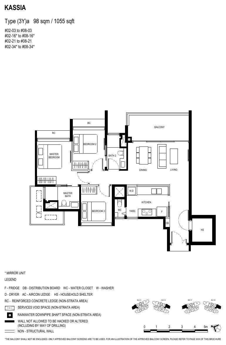 3-Bedroom + Yard, Type (3Y)a